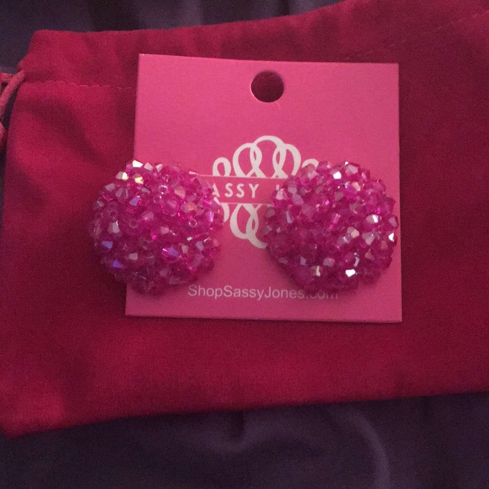 Pink Malia Glass Studs